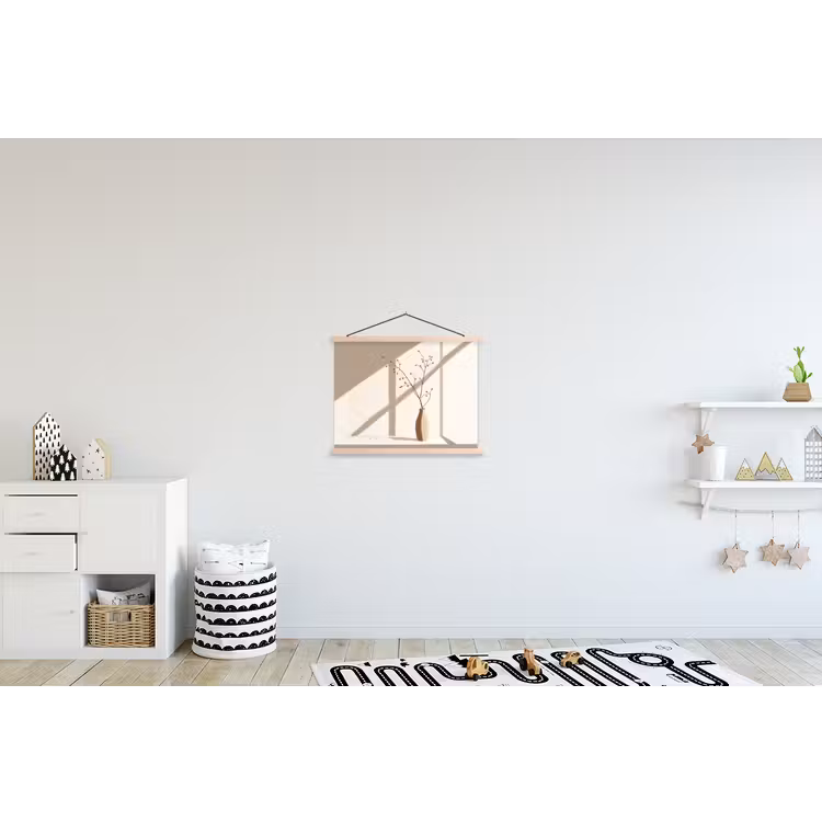 Schoolplaat - Vaas - Takken - Bessen - Minimalistisch — 3