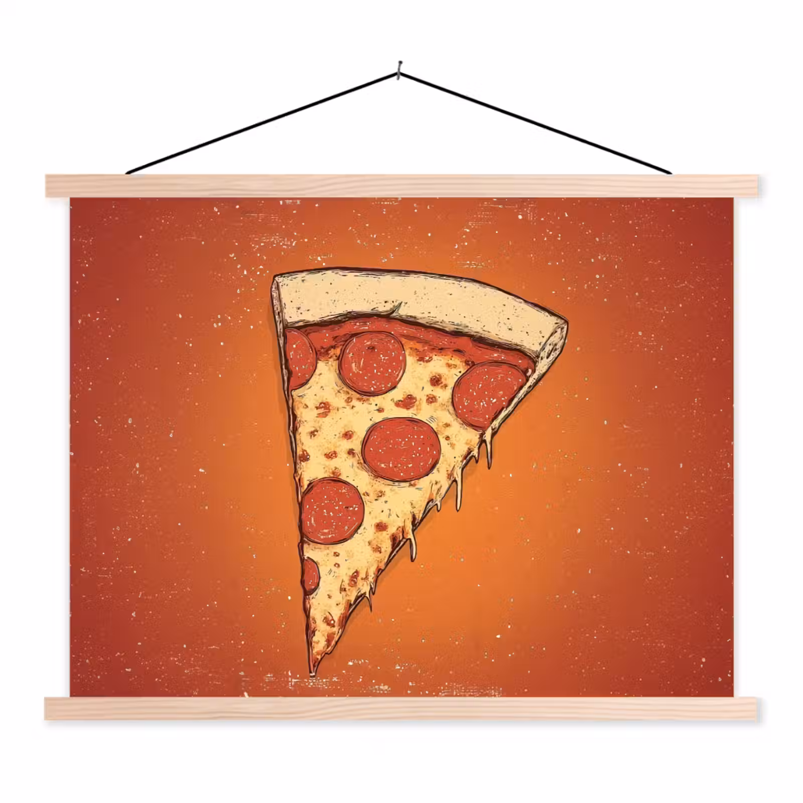 Schoolplaat - Pizza - Kaas - Rood - Pepperoni — 1