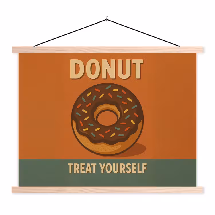 Schoolplaat - Donut - Spikkels - Kleurrijk - Quote — 1