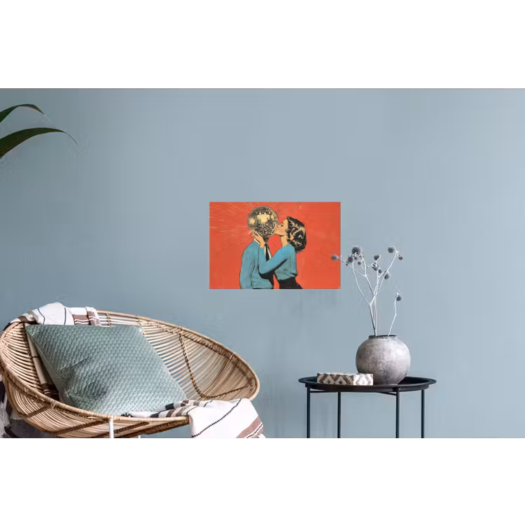 Muursticker - Vrouw - Retro - Discobal - Kus — 4