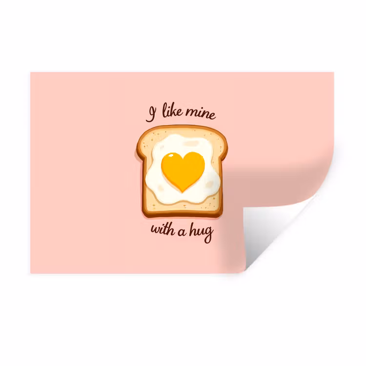 Muursticker - Brood - Illustratie - Quote - Roze — 1