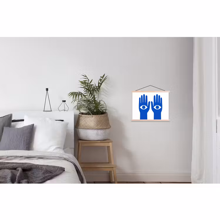 Schoolplaat - Handen - Twee - Ogen - Blauw — 2
