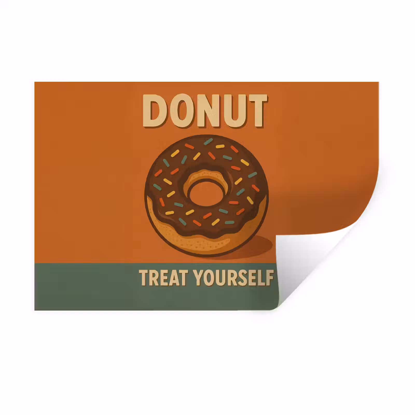 Muursticker - Donut - Spikkels - Kleurrijk - Quote — 1