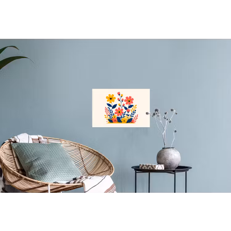Muursticker - Illustratie - Bloemen - Bladeren - Roze — 4