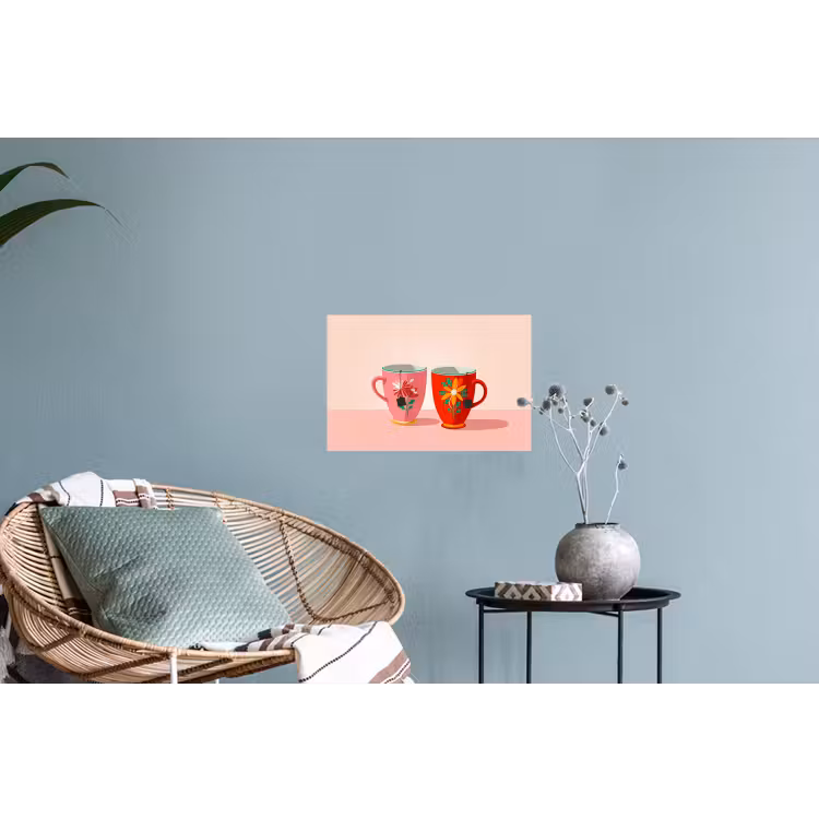 Muursticker - Theekopjes - Bloemmotieven - Roze - Theezakjes — 4