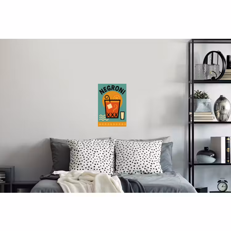 Muursticker - Cocktail - Negroni - Art - Sinaasappel — 5