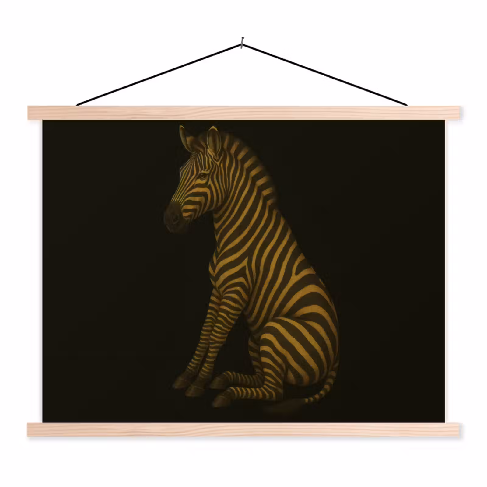 Schoolplaat - Zebra - Strepen - Goud — 1