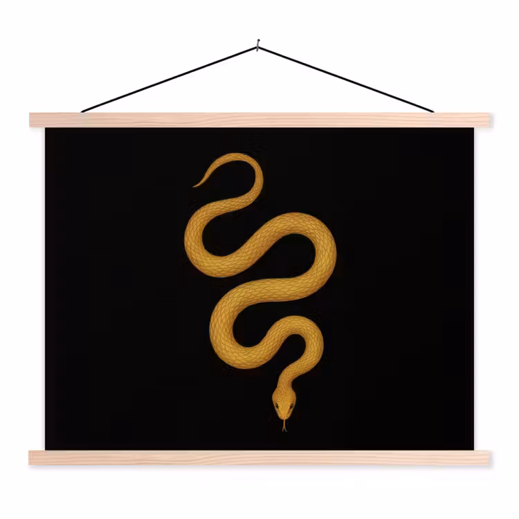 Schoolplaat - Slang - Minimalistisch - Goud — 1