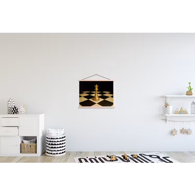 Schoolplaat - Koningin - Schaakstuk - Geblokt - Goud — 3