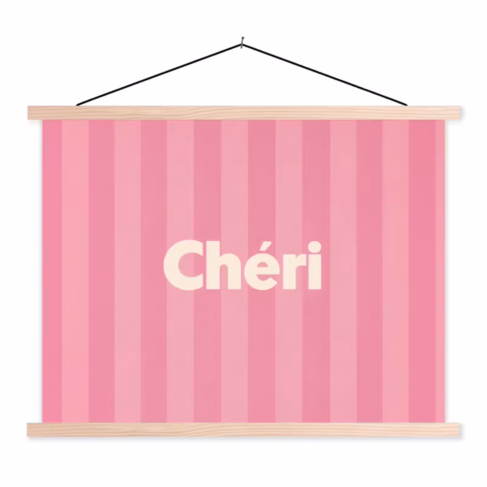 Schoolplaat - Gestreept - Roze - Chéri — 1