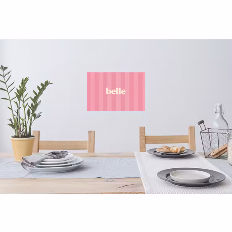 Muursticker - Roze - Gestreept - Belle — 3