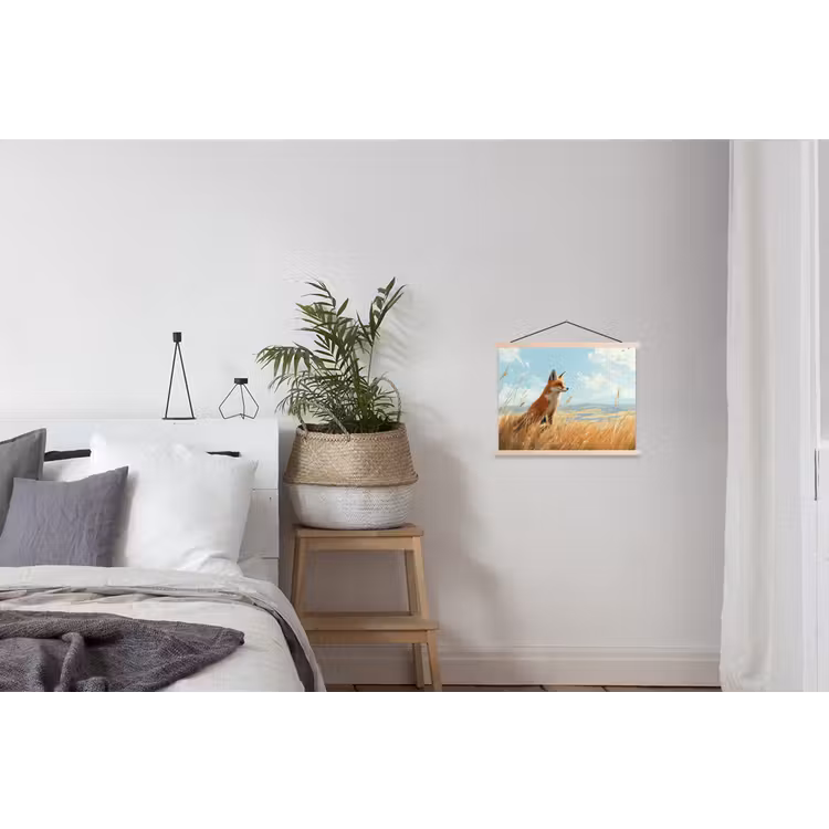 Schoolplaat - Vos - Gras - Wolken - Oranje — 2