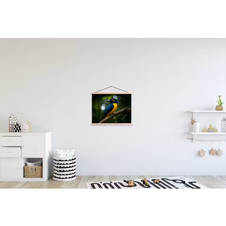 Schoolplaat - Vogel - Tak - Geel - Bladeren — 3