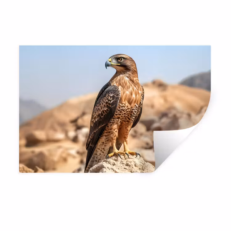 Muursticker - Valk - Vogel - Rots - Macht — 1