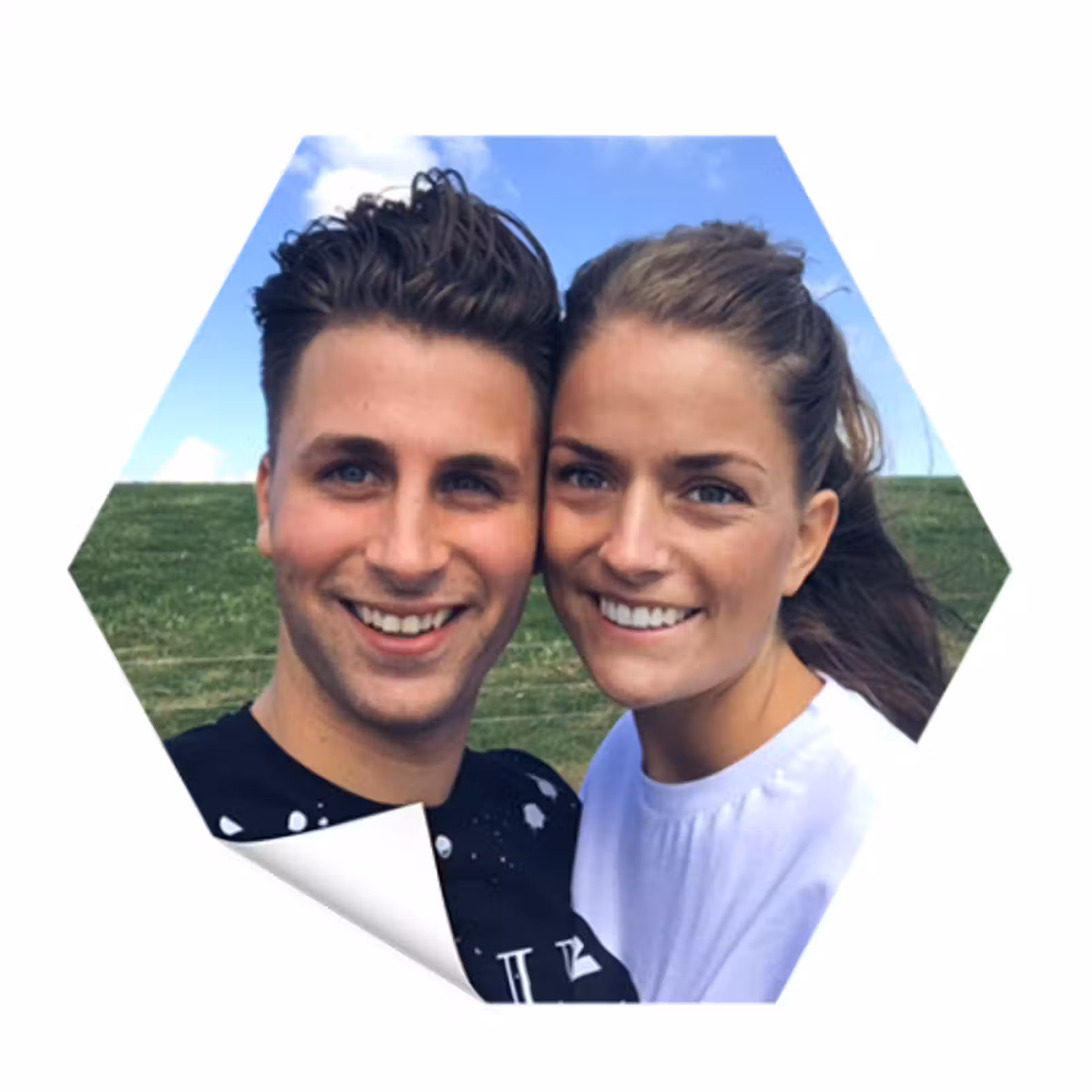 Foto op muursticker - Hexagon — 1