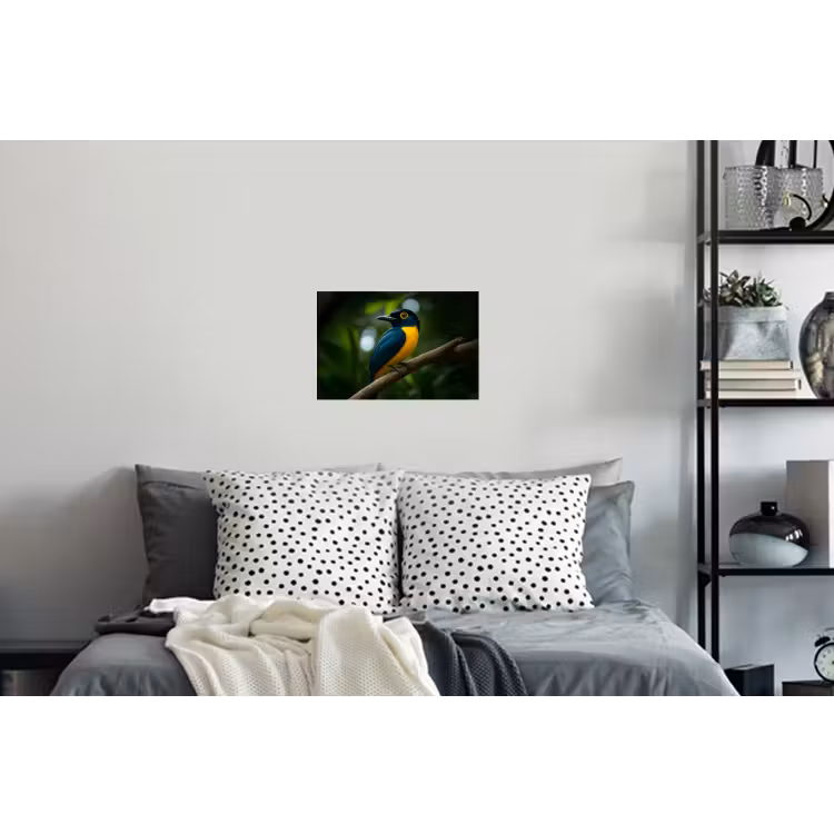 Muursticker - Vogel - Tak - Geel - Bladeren — 5