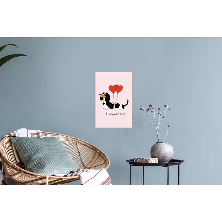 Muursticker - Hond - Teckel - Valentijn - Love — 4