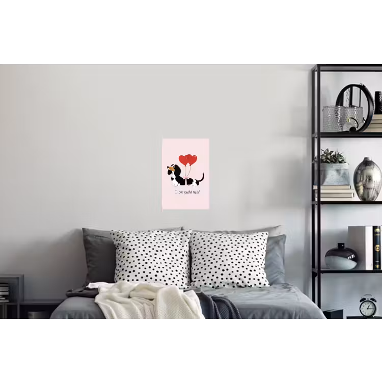 Muursticker - Hond - Teckel - Valentijn - Love — 5