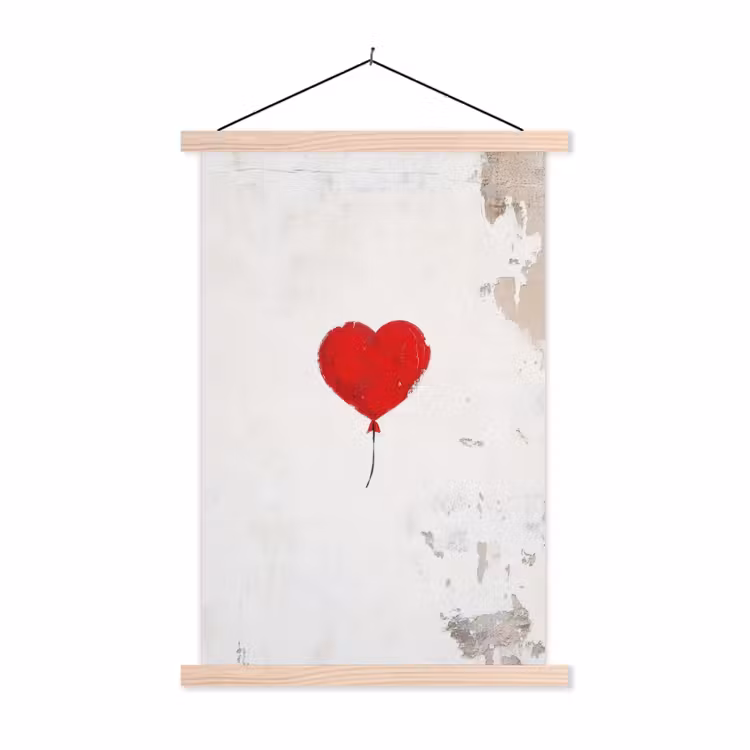 Schoolplaat - Ballon - Rood - Hart — 1