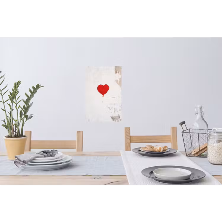 Muursticker - Ballon - Rood - Hart — 3