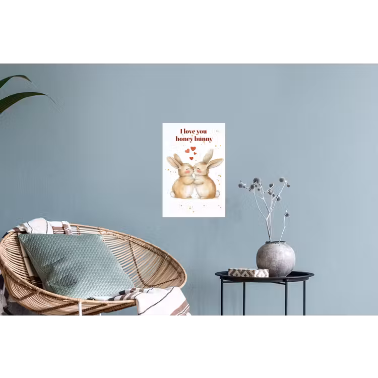 Muursticker - Liefde - Rood - konijn — 4