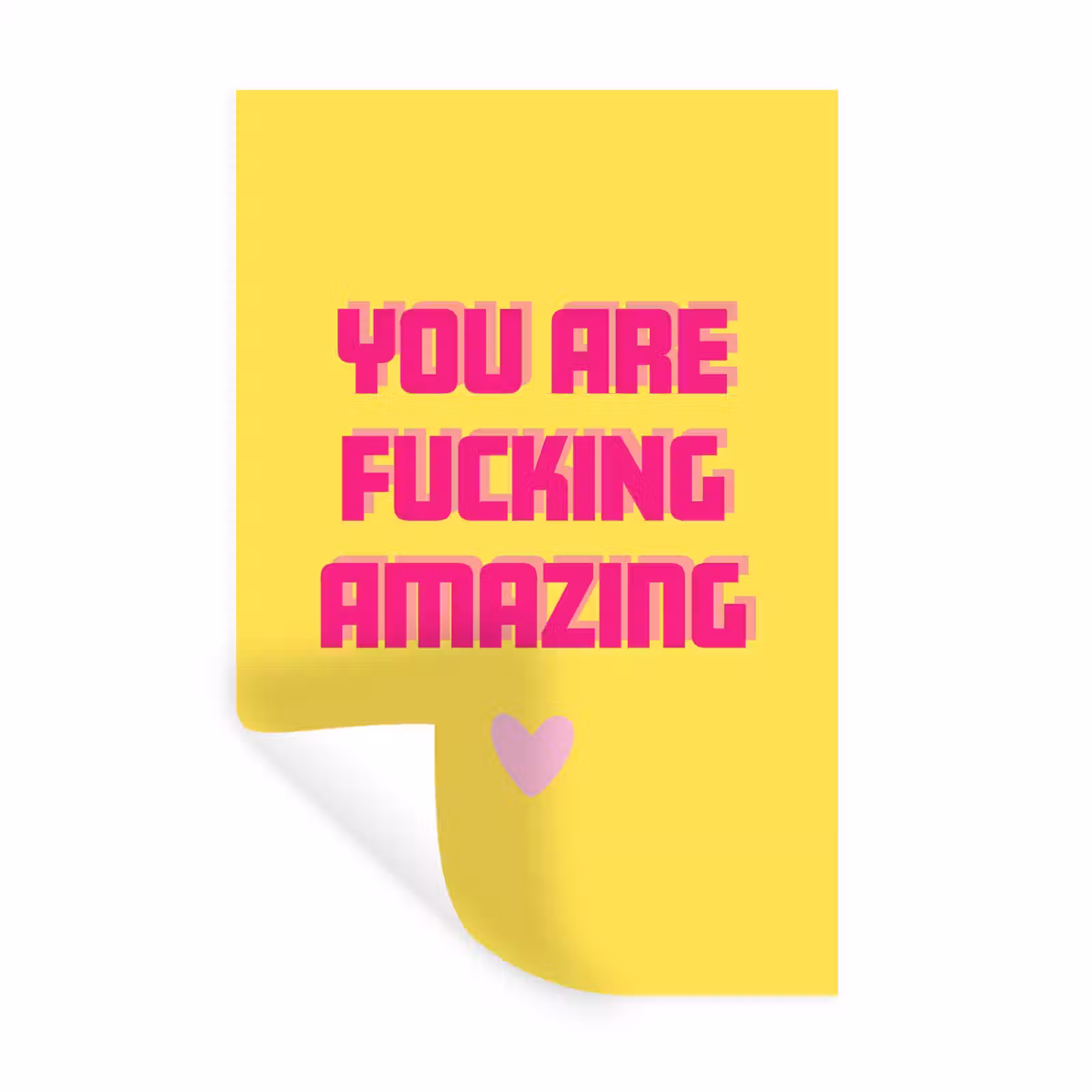 Muursticker - Geel - Valentijn - Tekst — 1