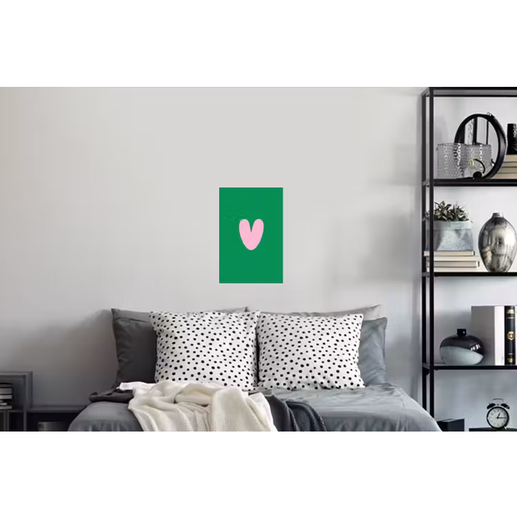 Muursticker - Groen - Hart - Minimalistisch - Valentijn — 5