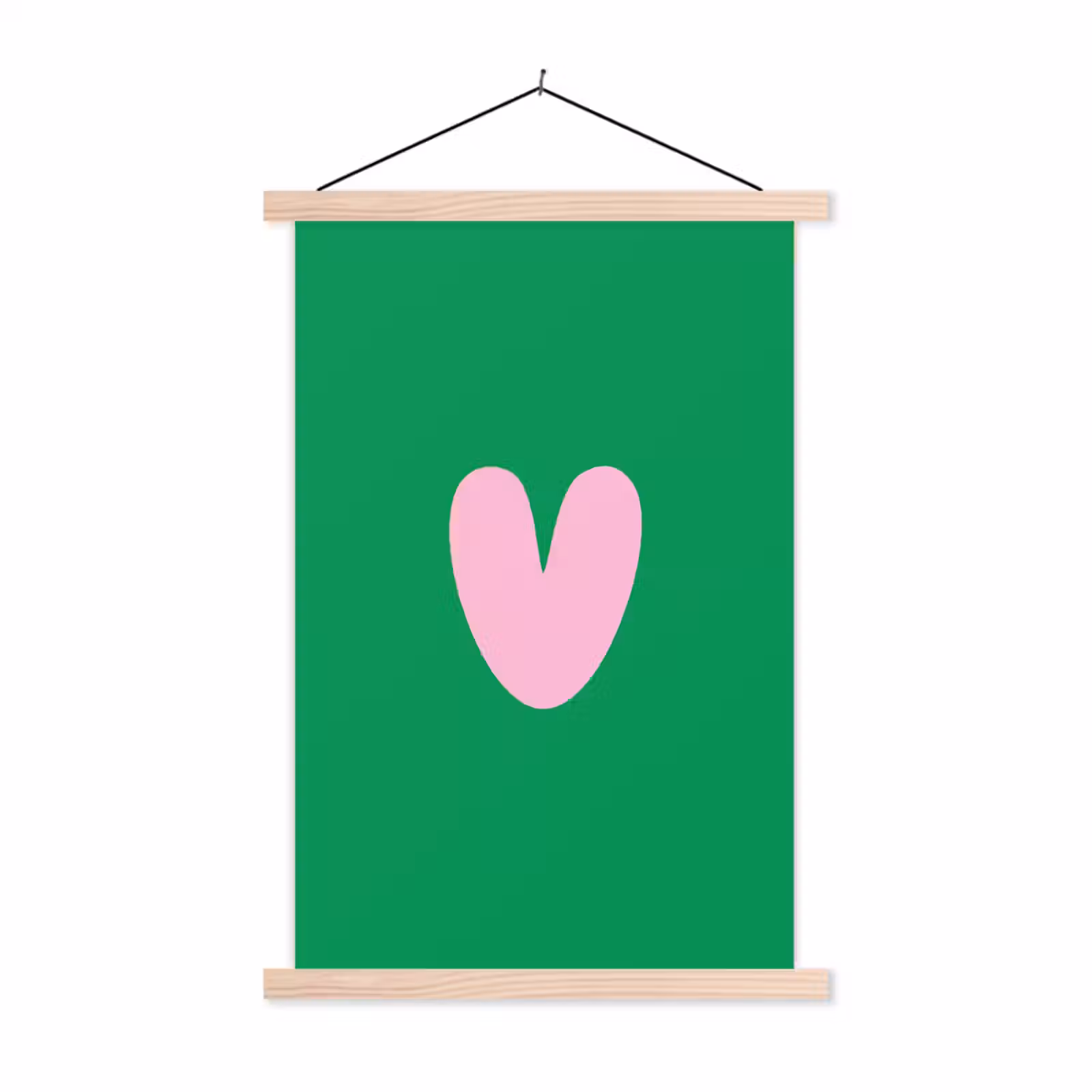 Schoolplaat - Groen - Hart - Minimalistisch - Valentijn — 1
