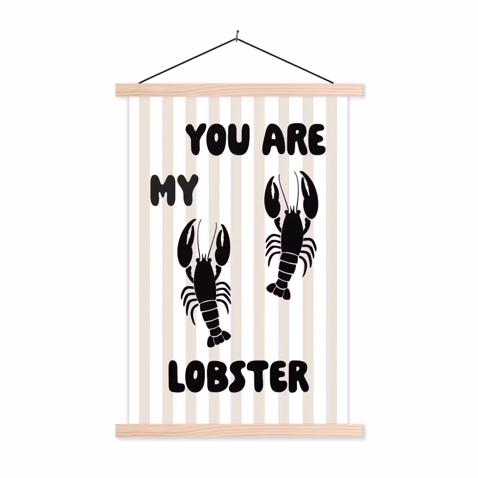 Schoolplaat - Lobster - Beige - Minimalistisch — 1