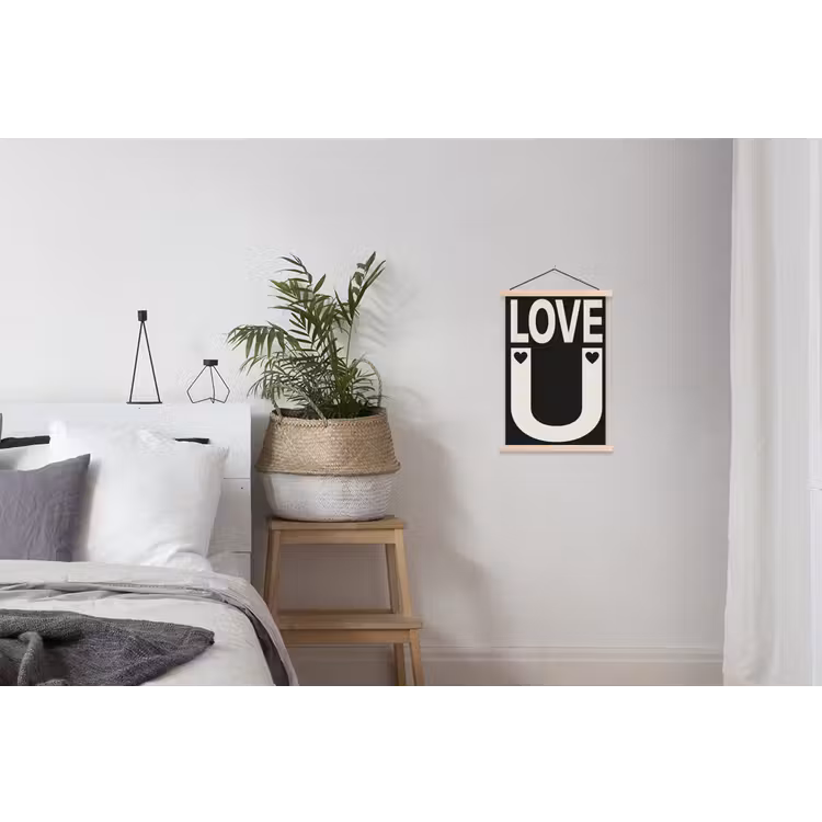 Schoolplaat - Love - Zwart - Minimalistisch — 2
