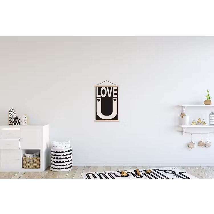 Schoolplaat - Love - Zwart - Minimalistisch — 3