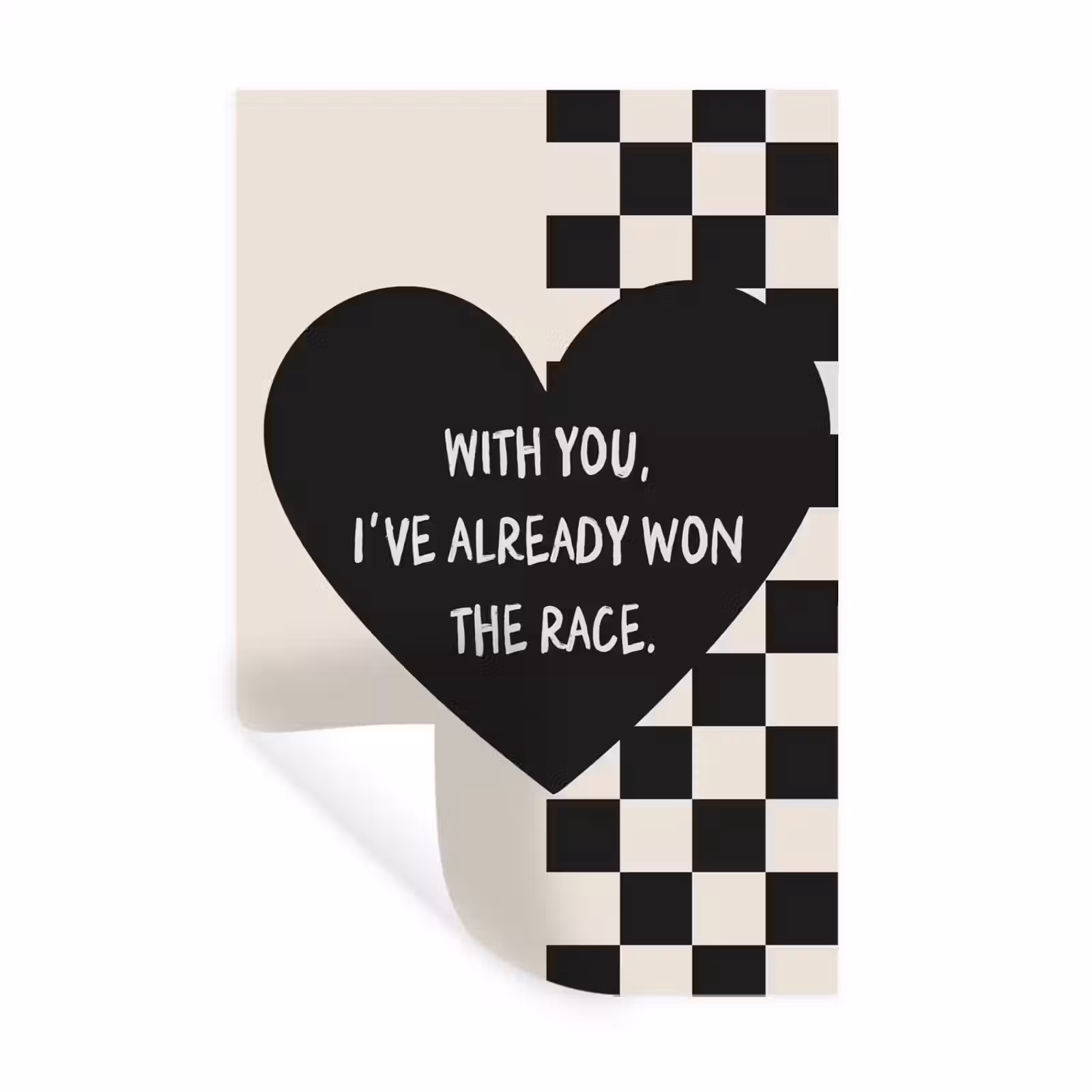 Muursticker - Liefde - Beige - Race — 1