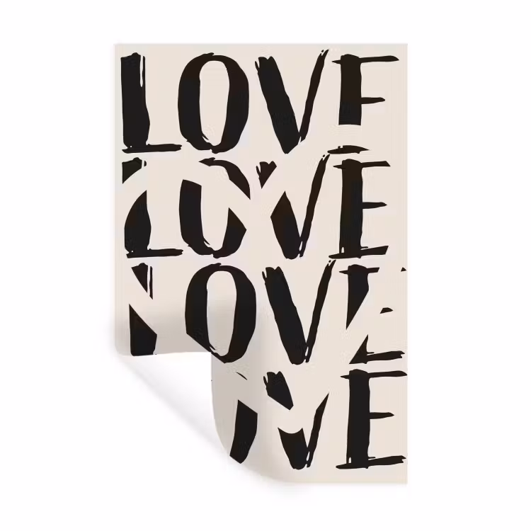 Muursticker - Love - Hart - Beige — 1