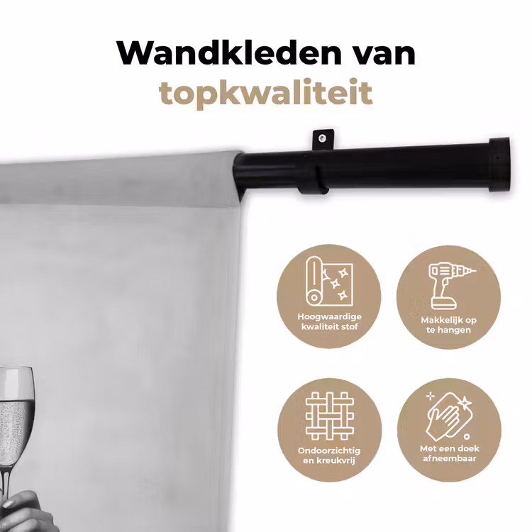 Wandkleed - Vrouw - Champagne - Modern — 3