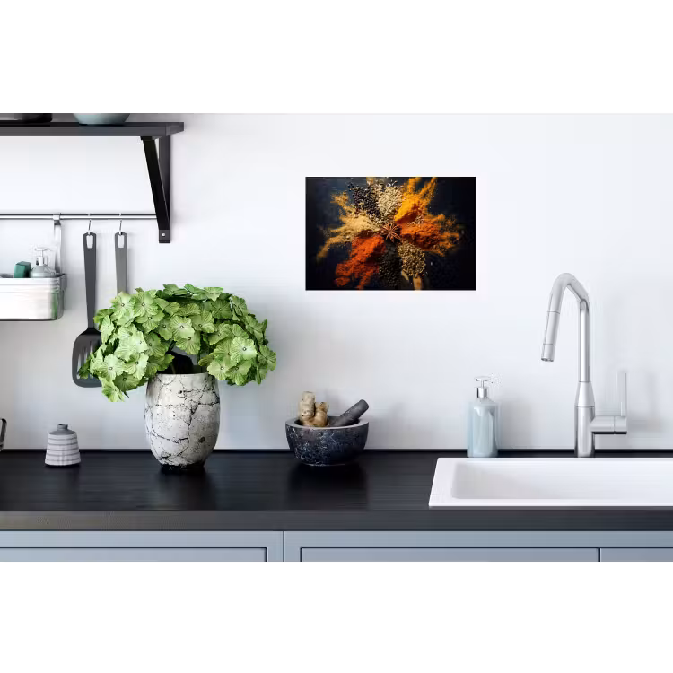 Muursticker - Specerijen - Explosie - Oranje — 2