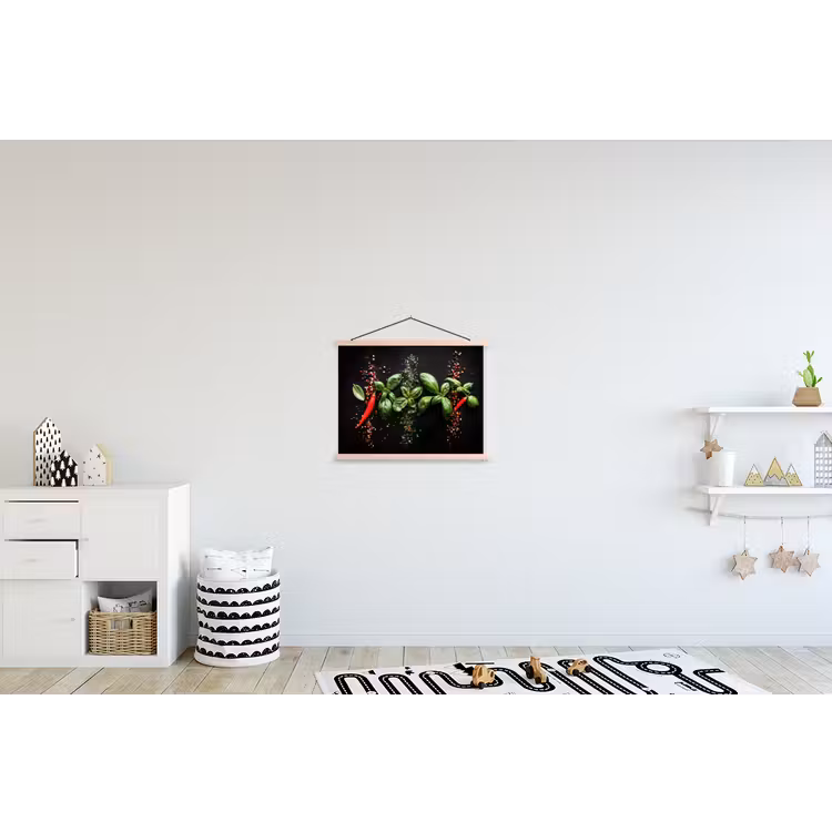 Schoolplaat - Chilipepers - Basilicum - Blaadjes - Rood — 3
