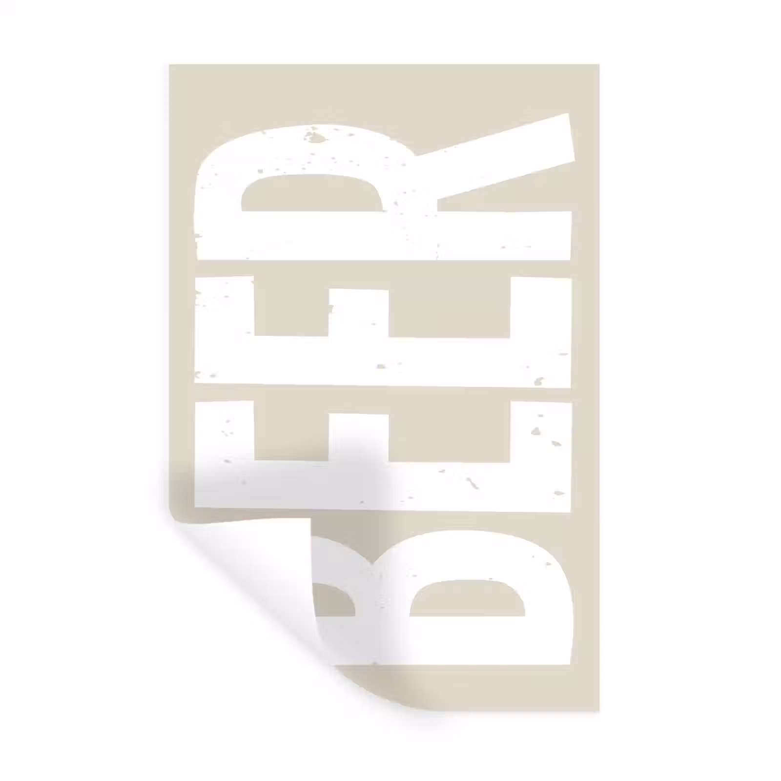 Muursticker - Beer - Japandi - Beige - Decoratie — 1