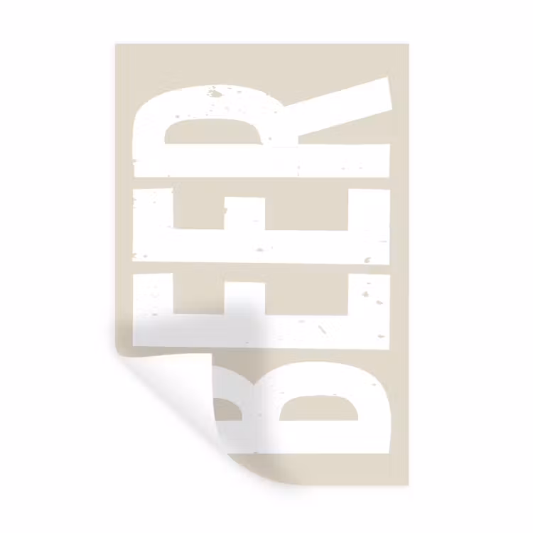 Muursticker - Beer - Japandi - Beige - Decoratie — 1