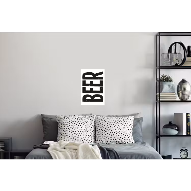 Muursticker - Bier - Japandi - Decoratie - Zwart — 5