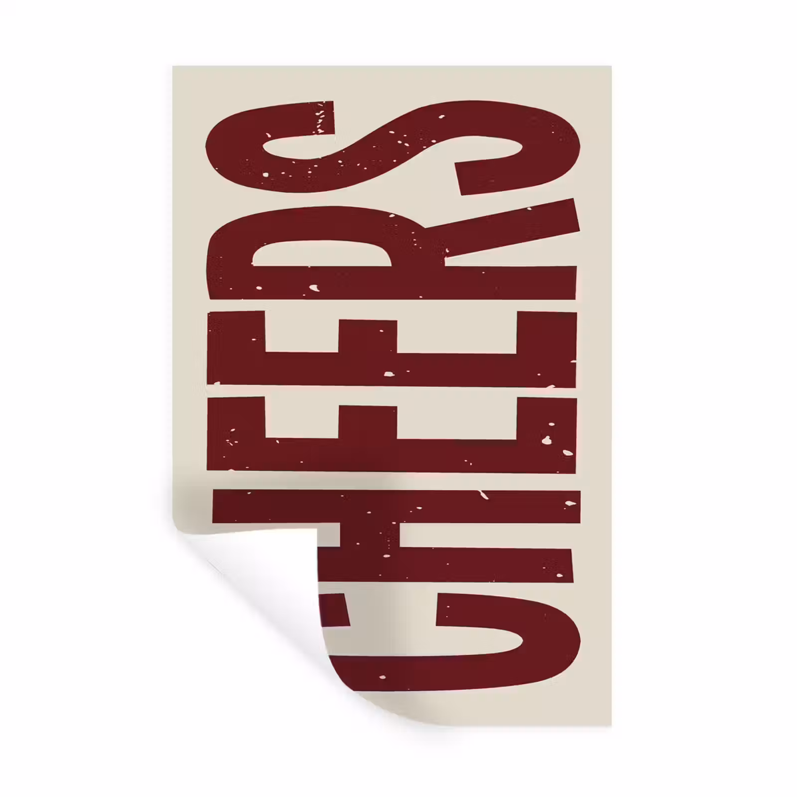 Muursticker - Red - Cheers - Decoratie - Beige — 1