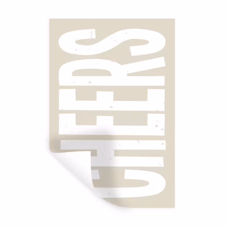 Muursticker - Cheers - Feest - Japandi - Vintage — 1