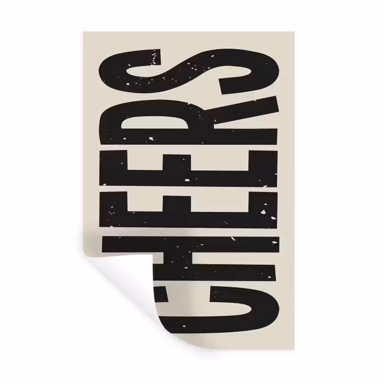 Muursticker - Cheers - Japandi - Zwart - Letters — 1