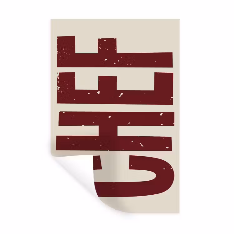 Muursticker - Chef - Rood - Japandi - Vintage — 1