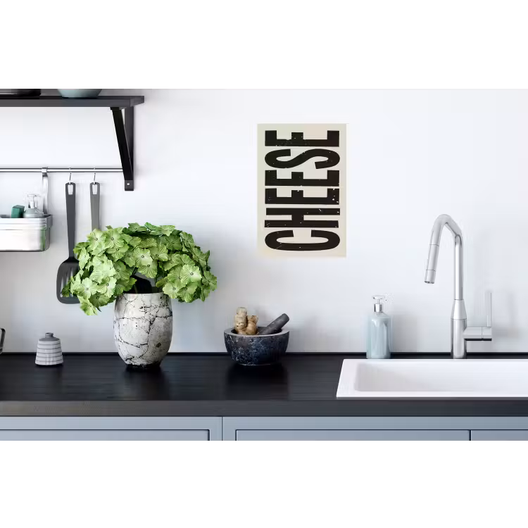 Muursticker - Kaas - Decoratie - Beige - Cheese — 2