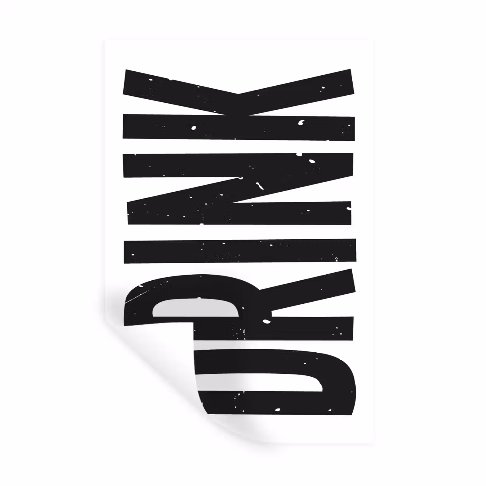 Muursticker - Drink - Zwart - Wit - Decoratie — 1