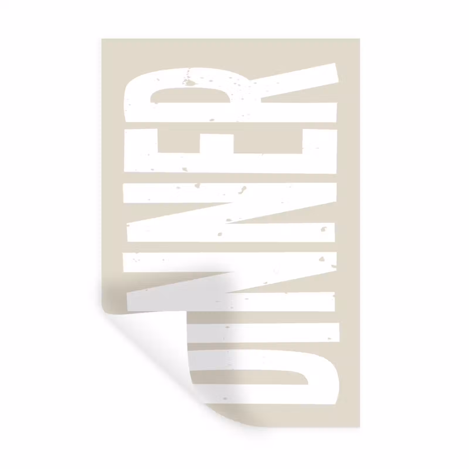 Muursticker - Vintage - Beige - Japandi - Wit — 1