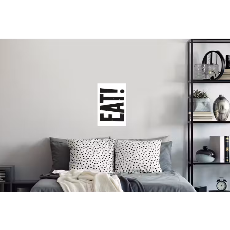 Muursticker - Decoratie - Eten - Zwart - Wit — 5