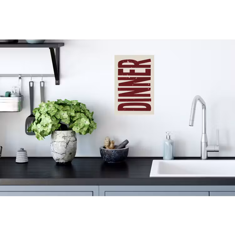 Muursticker - Eten - Decoratie - Rood - Vintage — 2