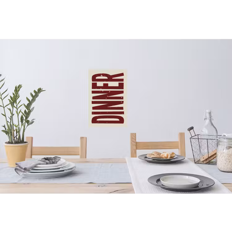 Muursticker - Eten - Decoratie - Rood - Vintage — 3