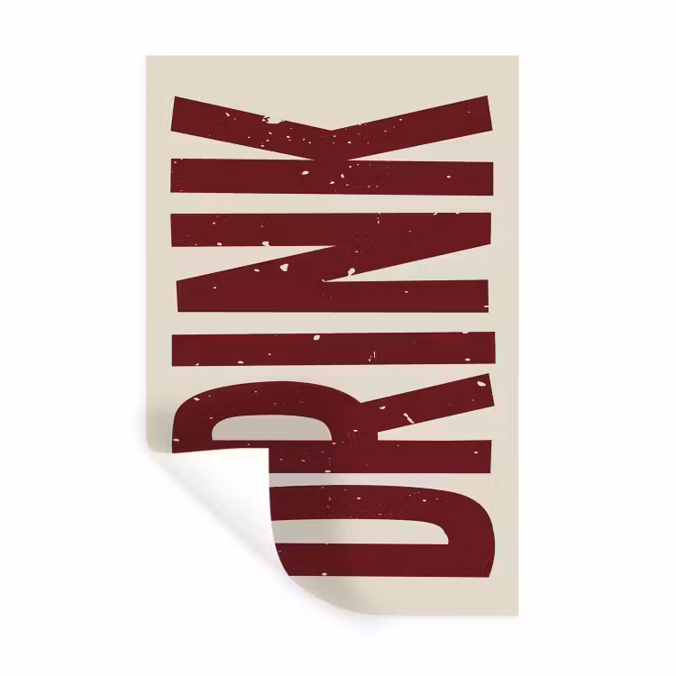 Muursticker - Rood - Vintage - Decoratie - Japandi — 1